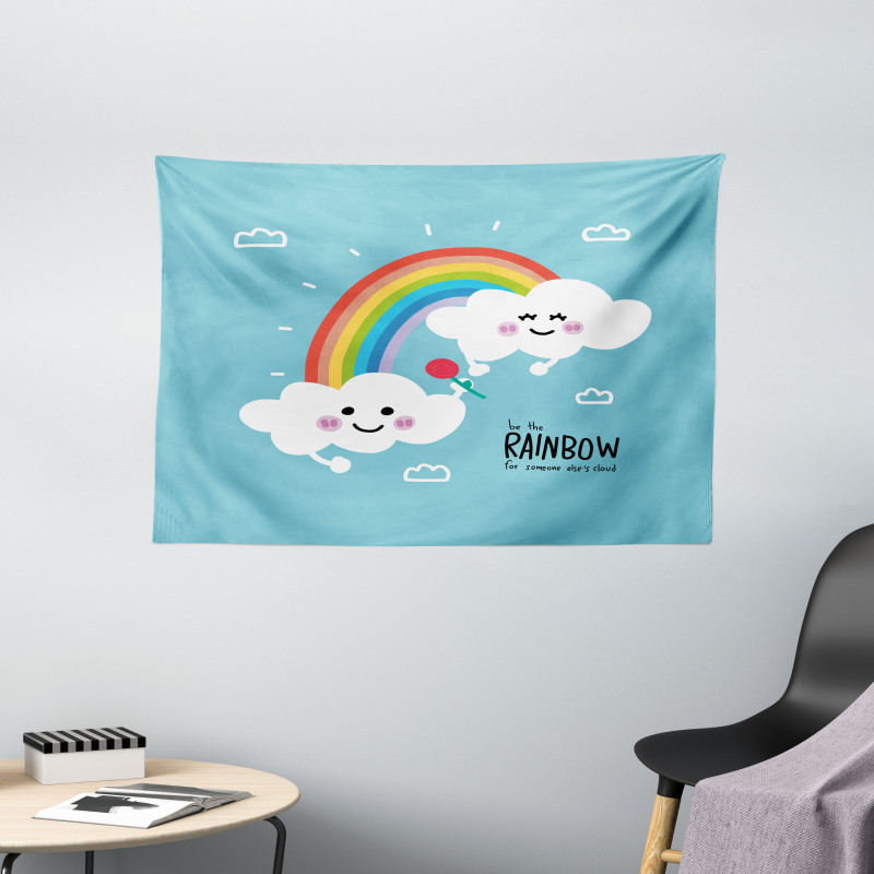 Be Rainbow Someone Saying Wide Tapestry