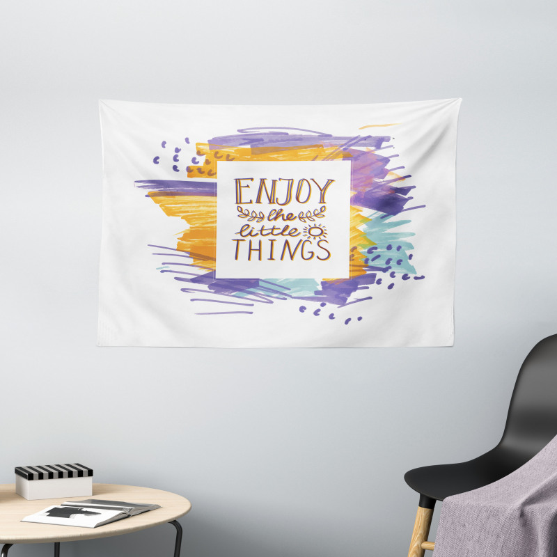 Enjoy the Little Things Wide Tapestry