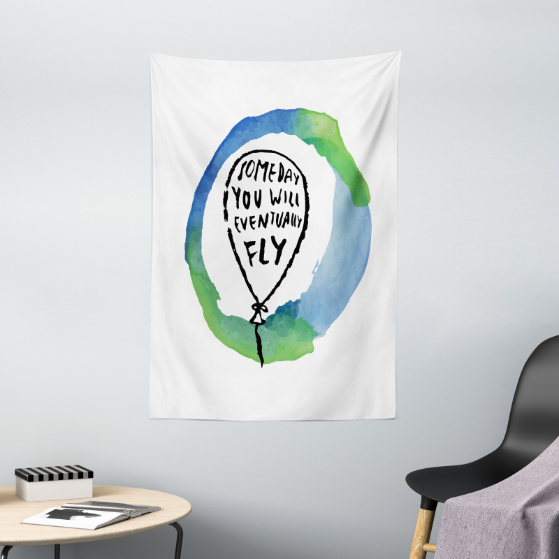 Watercolor Encouraging Text Tapestry