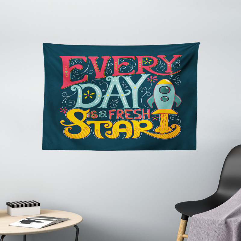 Encouraging Love Life Themed Wide Tapestry