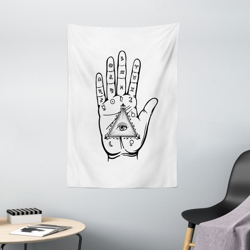 Psychic Hand Magic Eye Tapestry