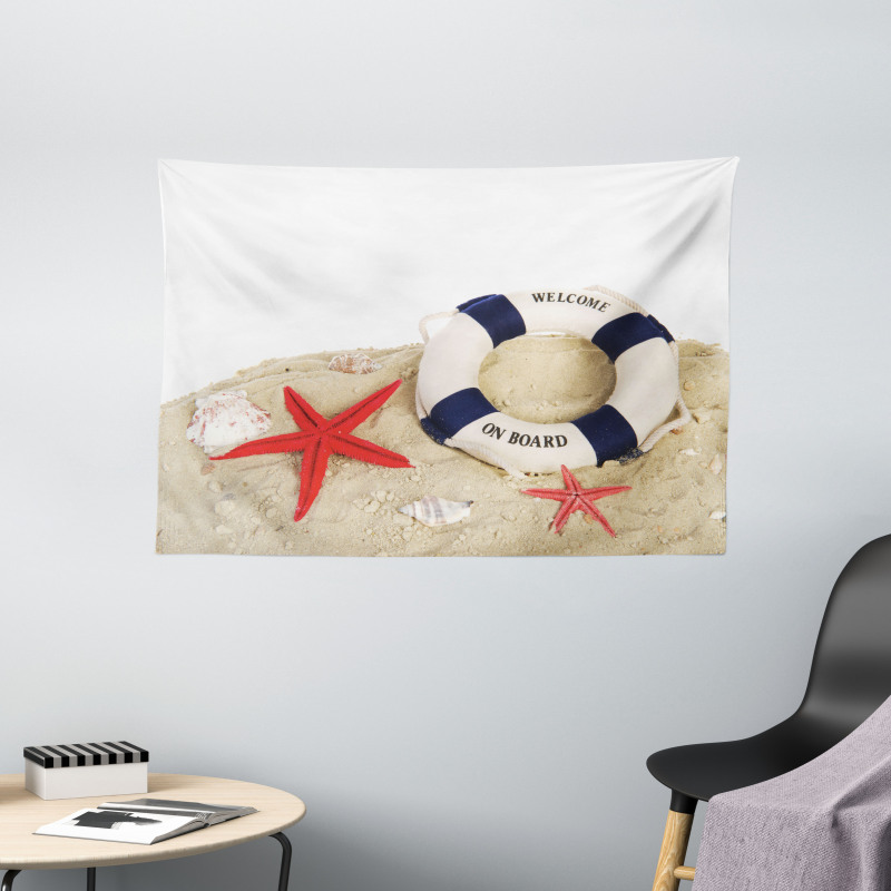 Shells Starfishes Sea Wide Tapestry