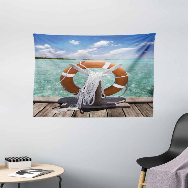 Summer Exotic Sea Wide Tapestry
