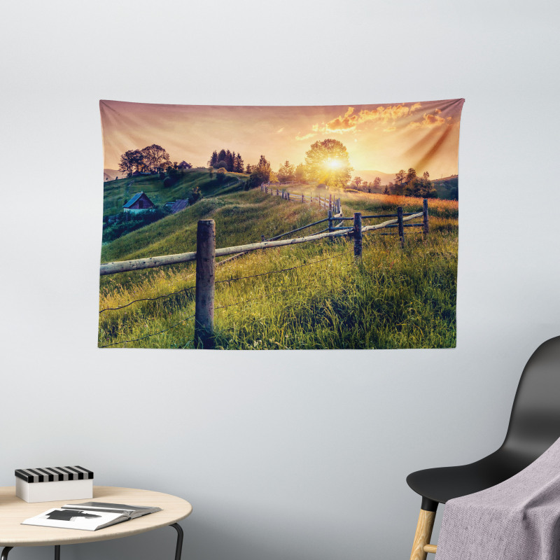 Morning Sunbeams Sky Wide Tapestry