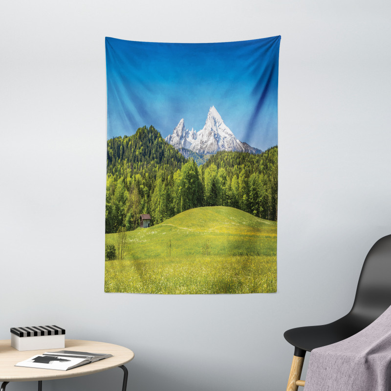 Bavarian Alps Village Tapestry