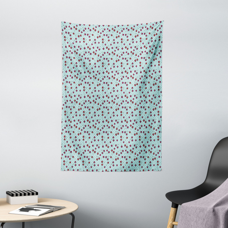 Fruit on Nostalgic Dots Tapestry