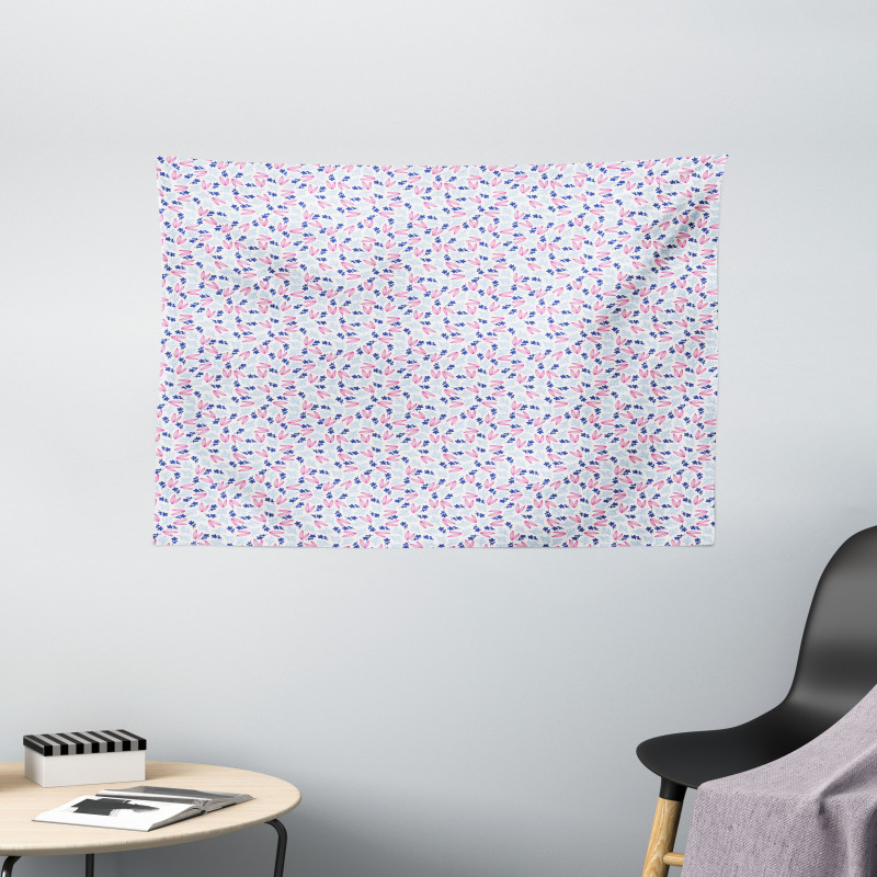 Creative Leaf and Petal Wide Tapestry