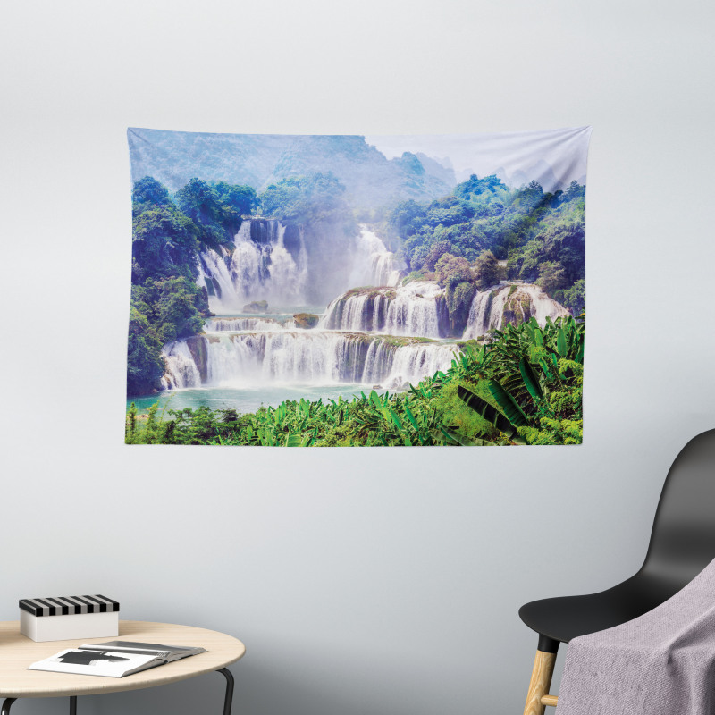 Waterfall Tropical Plant Wide Tapestry
