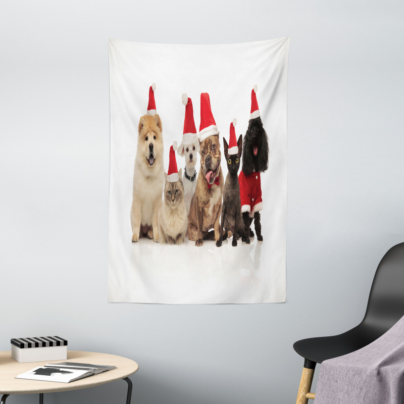 Team of Pets Panting Tapestry