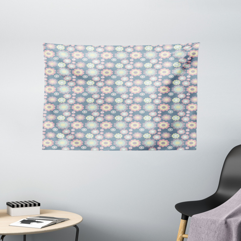 Petals in Various Sizes Wide Tapestry