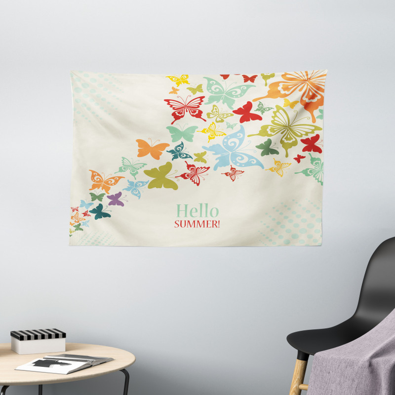 Butterfly Dots Timber Wide Tapestry