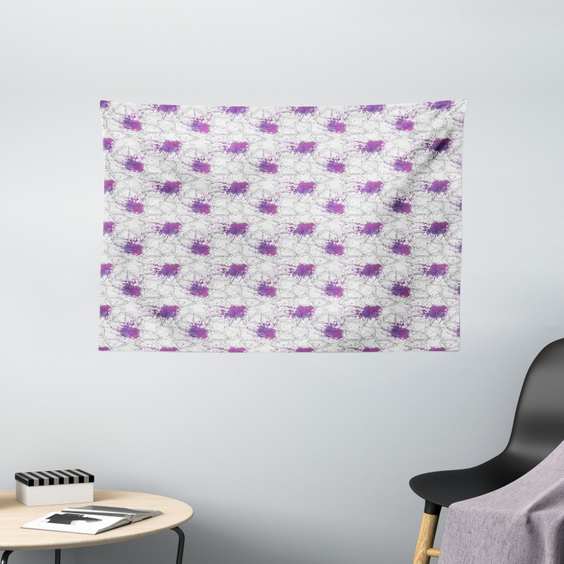 Modern Polygons Wide Tapestry