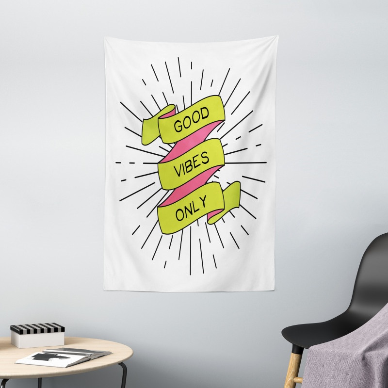 Positive Words Rays Tapestry