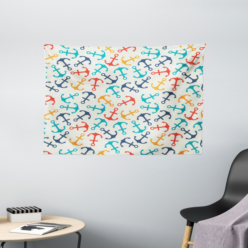 Anchor Shape in Lines Wide Tapestry
