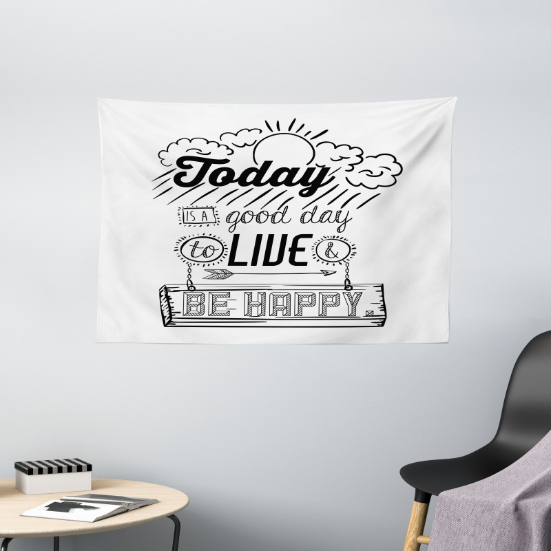 Inspiration Gratitiude Wide Tapestry
