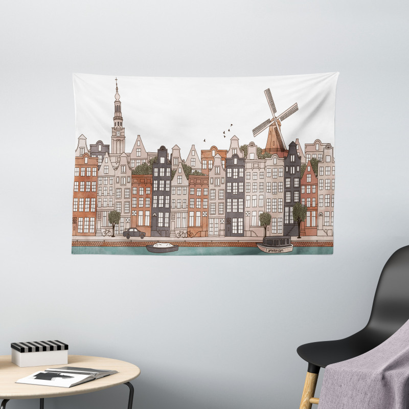 Netherlands Historic Art Wide Tapestry