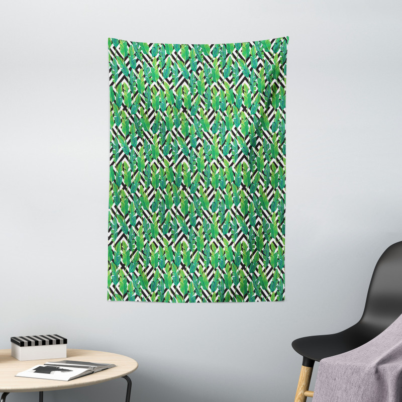 Banana Leaves on Modern Tapestry