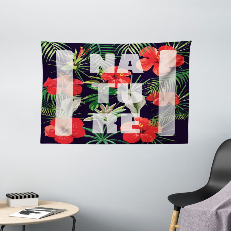 Exotic Fragrance Hibiscus Wide Tapestry
