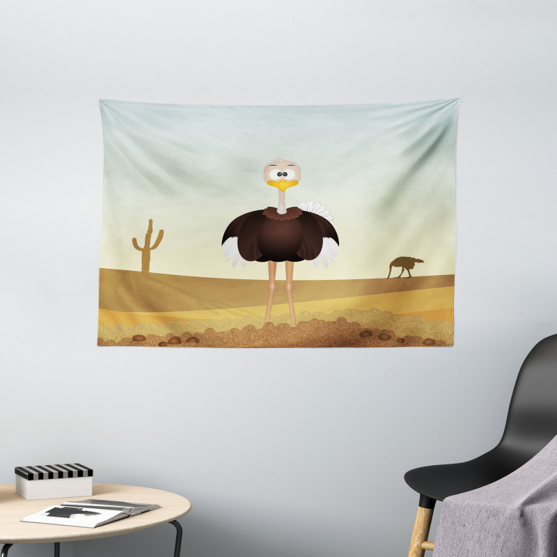 Front Portrait Desert Area Wide Tapestry