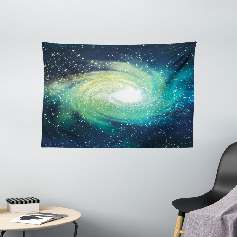 Outer Space Theme Stardust Wide Tapestry
