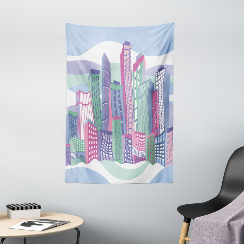 Funny Buildings in City Tapestry