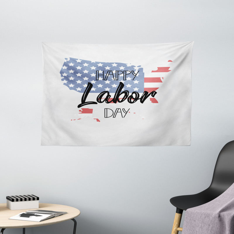 American Holiday Concept Wide Tapestry
