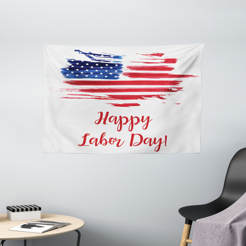 Sketchy Country Flag Wide Tapestry
