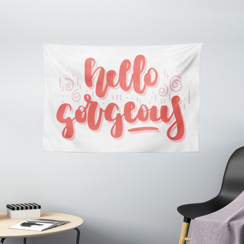 Typography Wide Tapestry