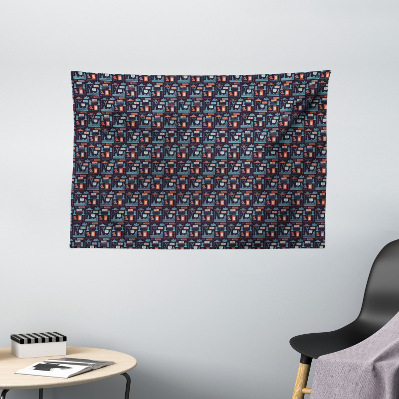 Symbolic Pattern Wide Tapestry