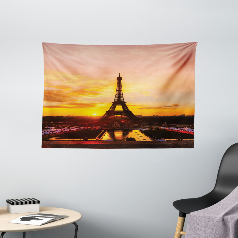 Sun View Old Paris Wide Tapestry