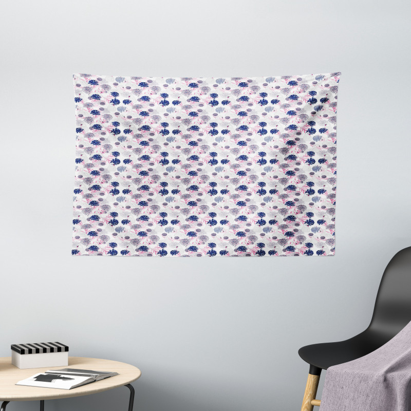 Spring Floral Gracious Animal Wide Tapestry