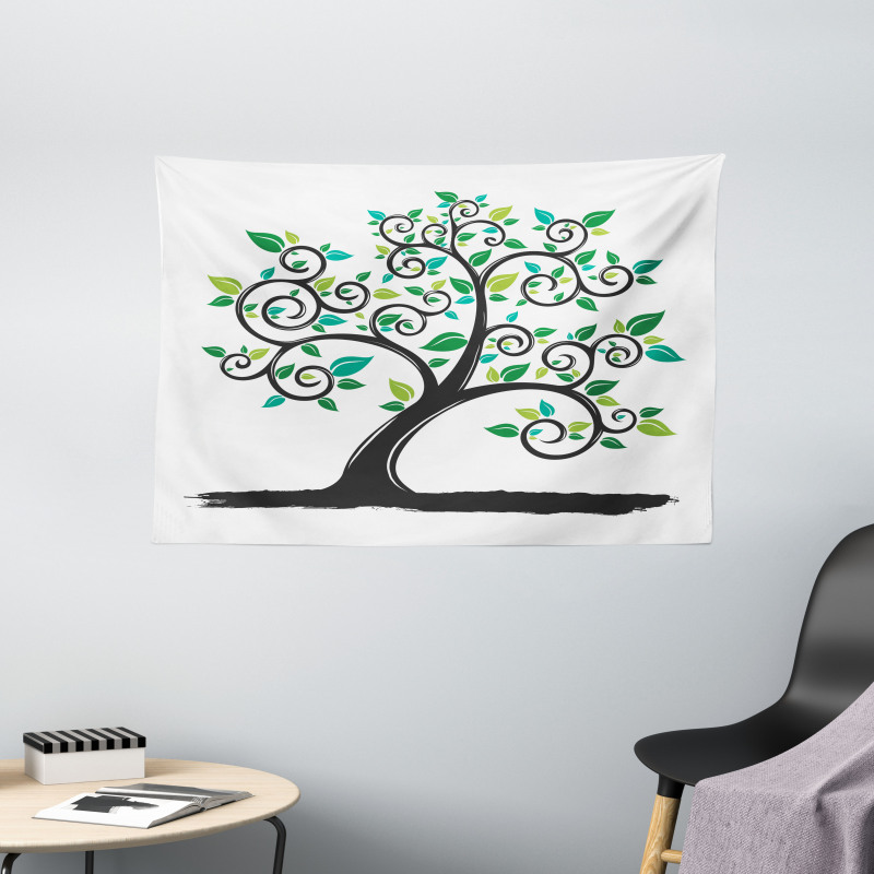 Abstract Minimalist Nature Wide Tapestry