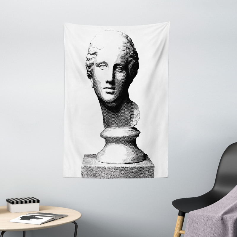 Woman Head Art Tapestry