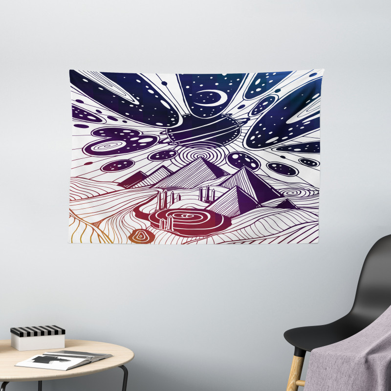 Dream Desert Landscape Wide Tapestry