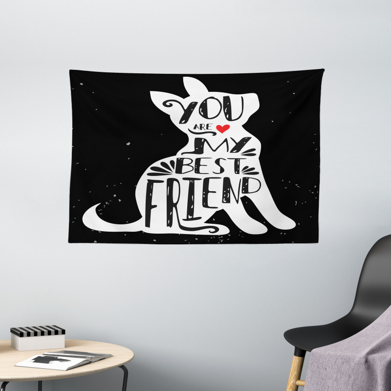 Puppy Lover Buddy Wide Tapestry