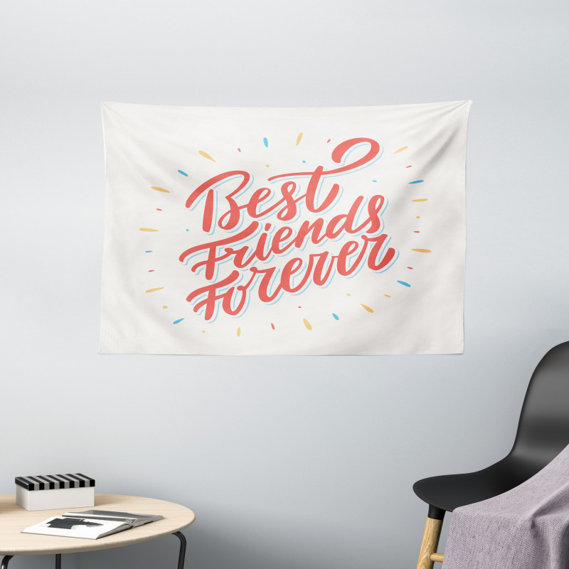 Colorful Buddies Art Wide Tapestry