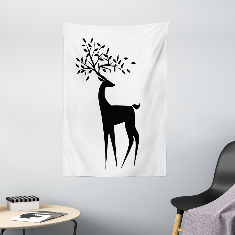 Abstract Reindeer Leaf Tapestry