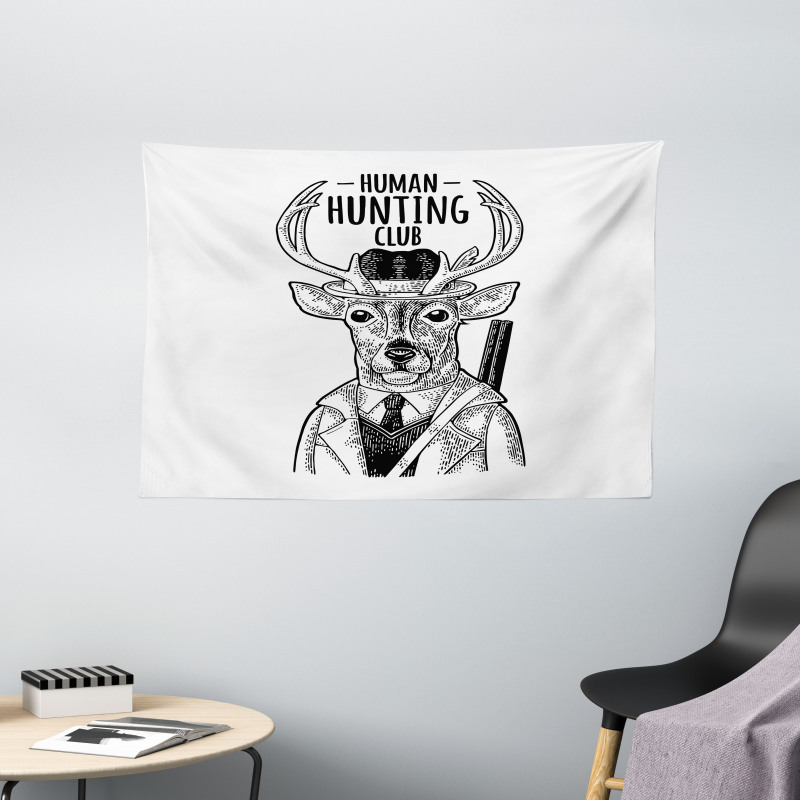 Sarcastic Humor Sketch Wide Tapestry