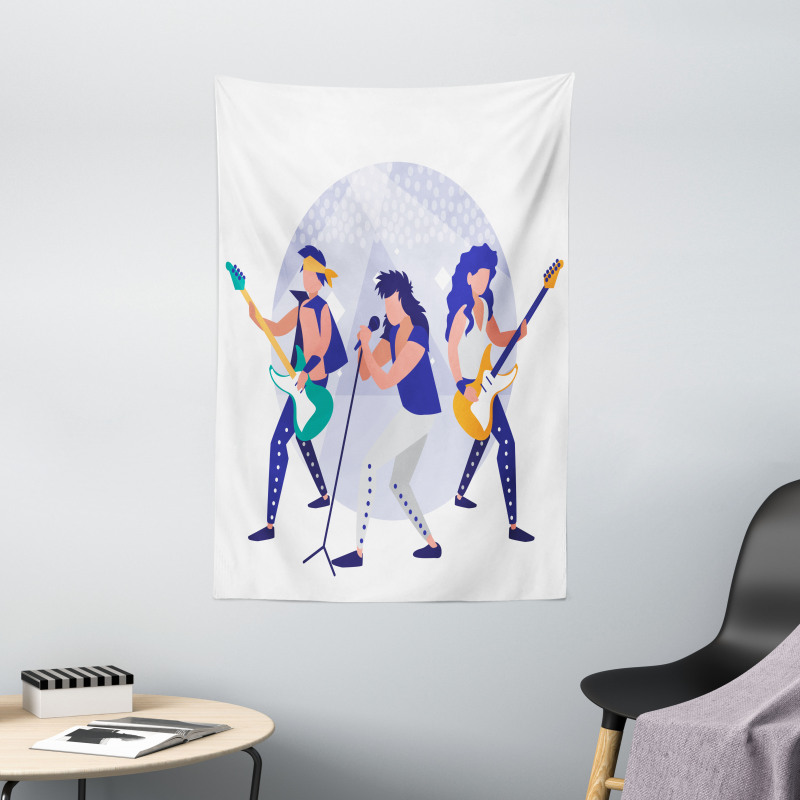 Band Playing Guitars Tapestry