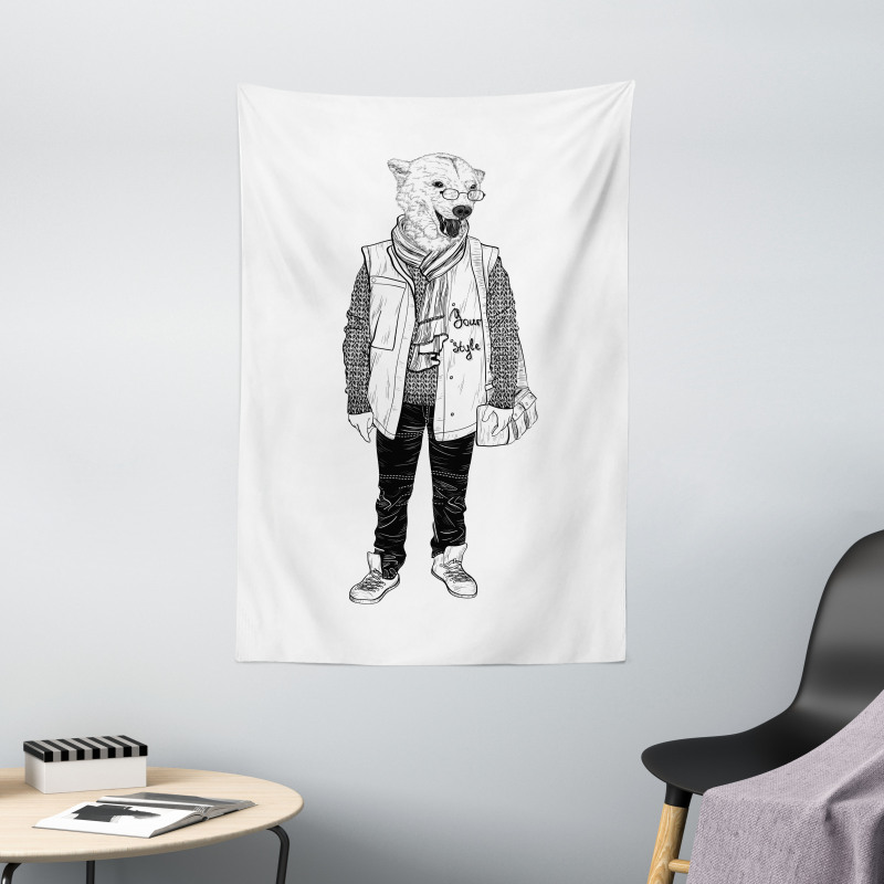 Fashionable Polar Bear Tapestry