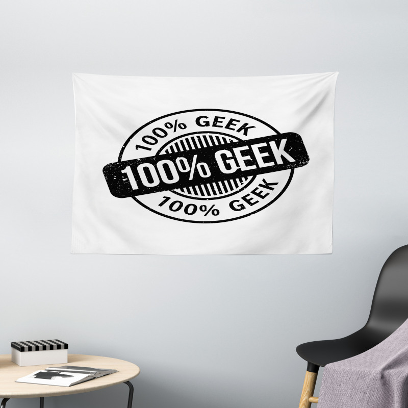 Fully Hundred Percent Geek Wide Tapestry