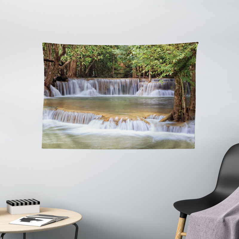 Waterfall Kanchanaburi Wide Tapestry