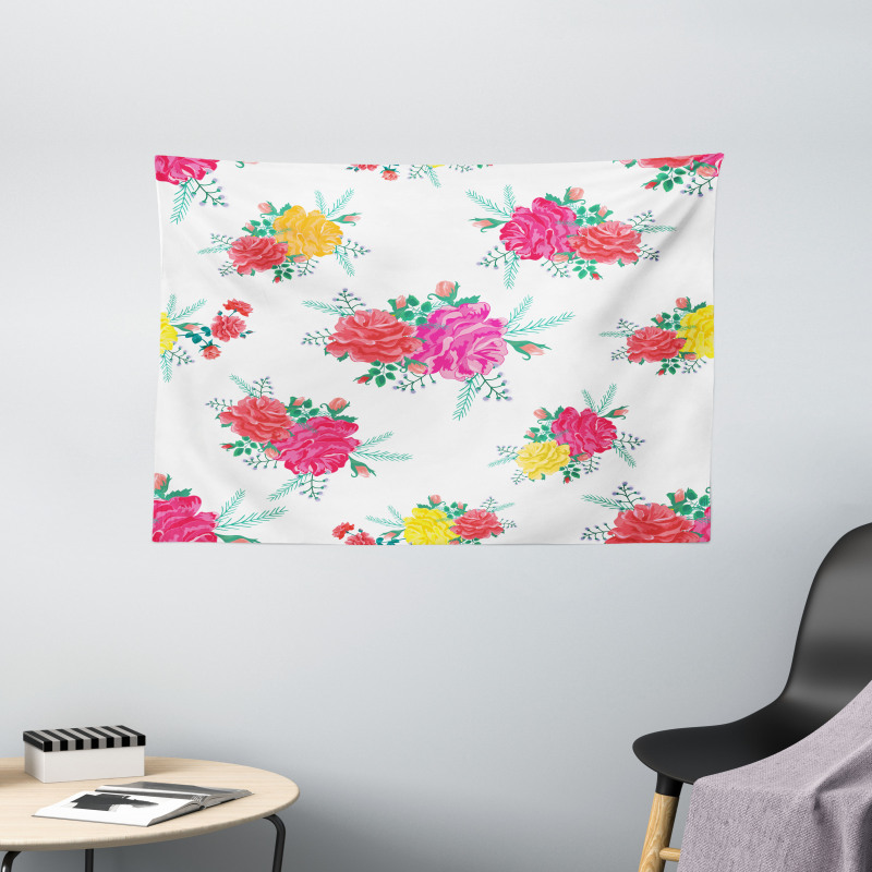 Spring Love Art Wide Tapestry