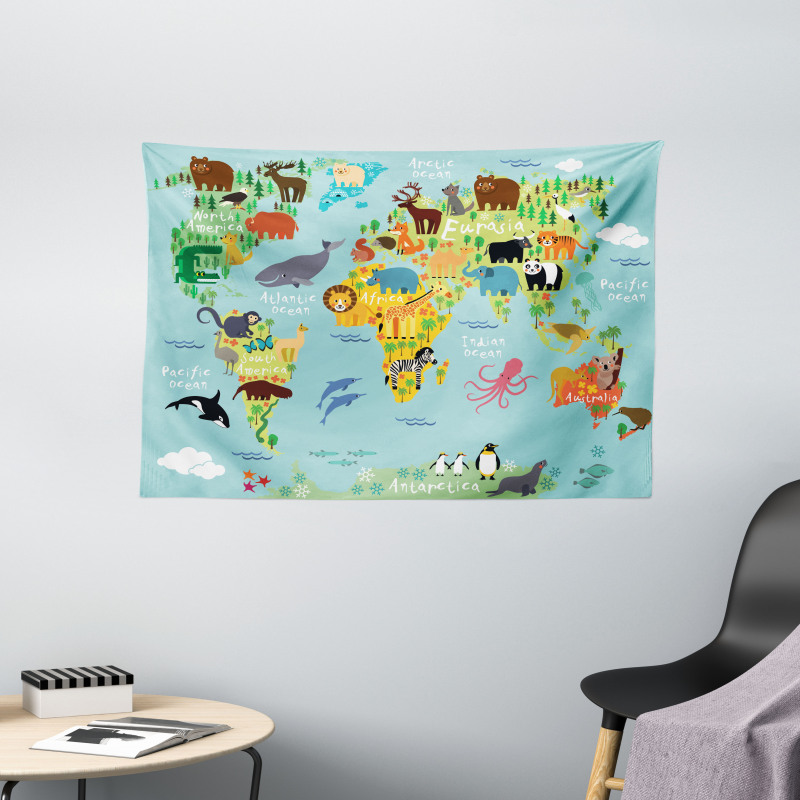 Animal Map of the World Wide Tapestry