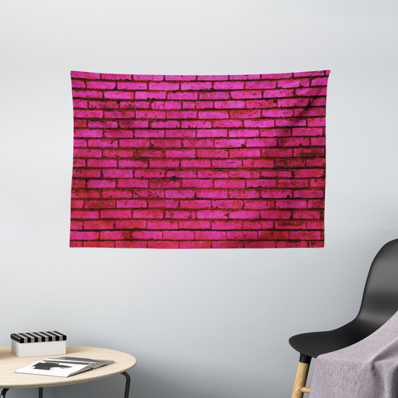 Grunge Bricks Art Wide Tapestry