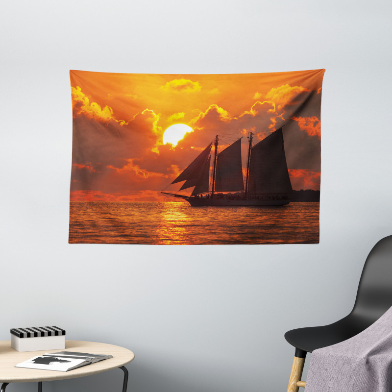 Sunset in Key Florida Wide Tapestry