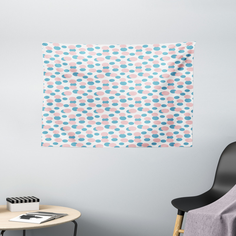 Pastel Rounds Wide Tapestry