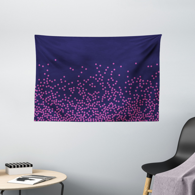 Modern Abstract Dots Wide Tapestry