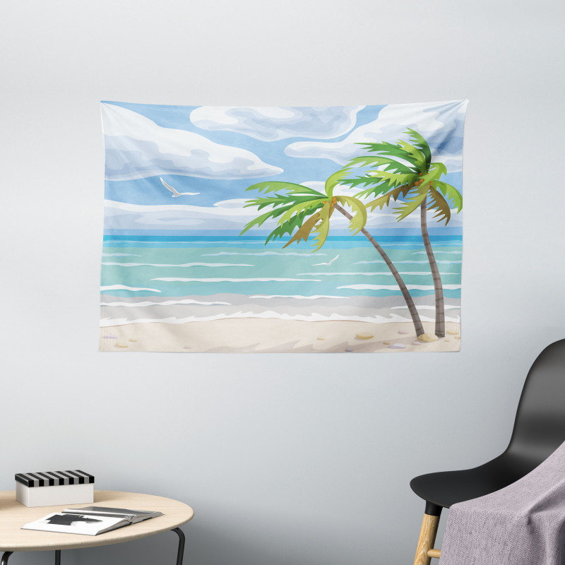 Summer Coast Wind Wide Tapestry