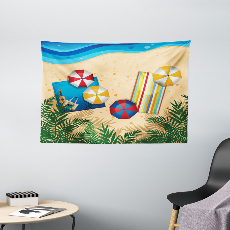 Tranquil Coast Fun Wide Tapestry